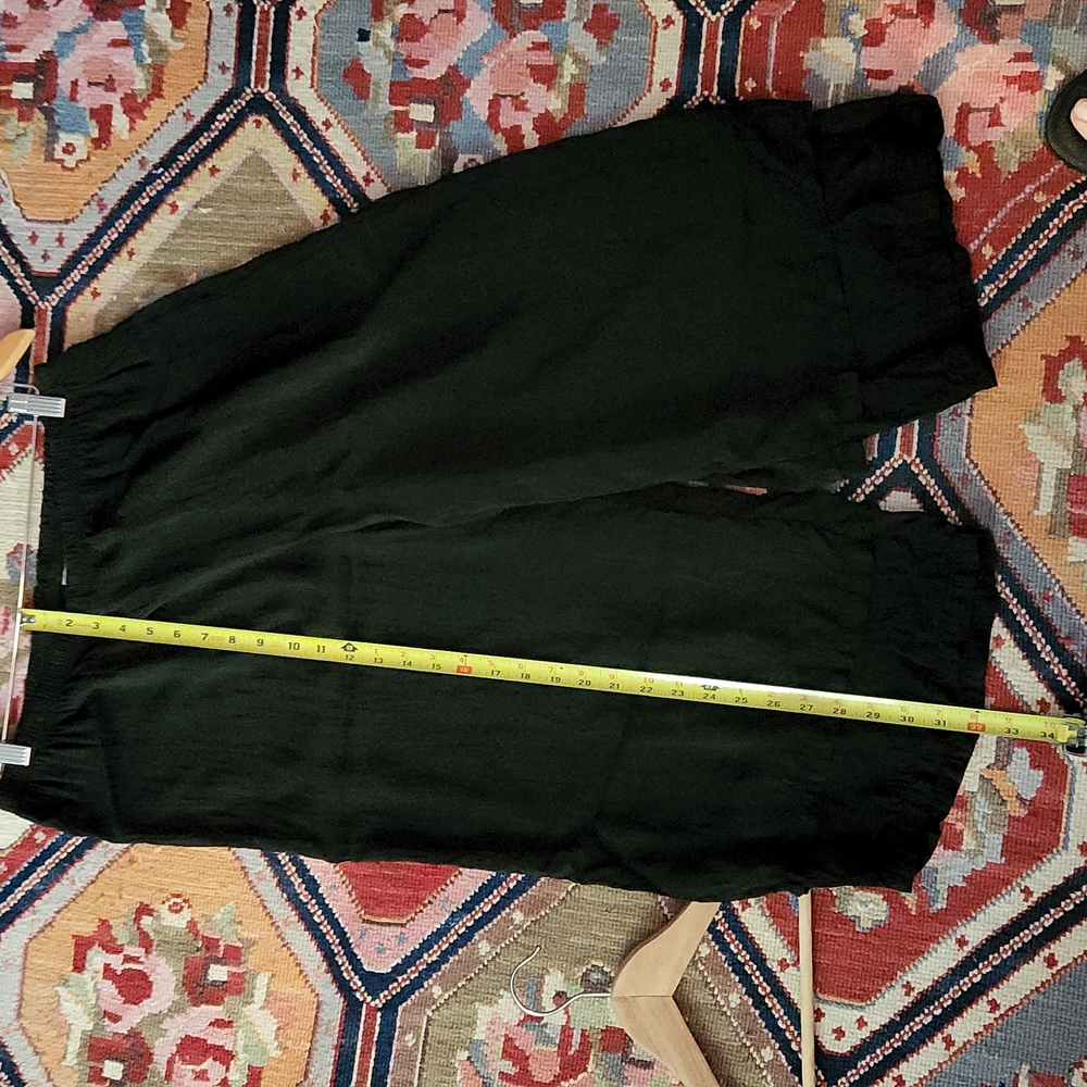 Cropped Double Layer Black Capris By Click - image 6